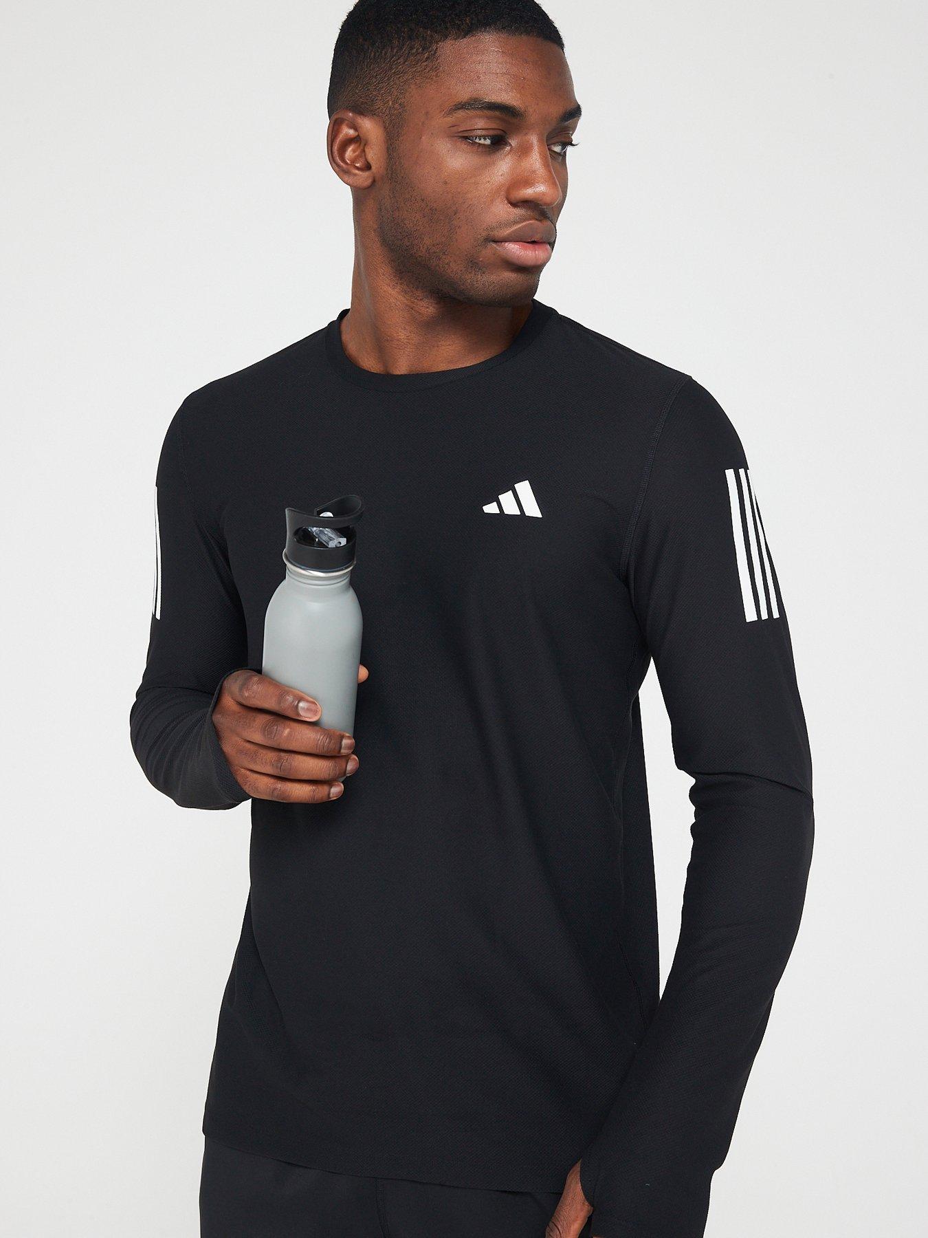 adidas Men s Running Own The Run Long Sleeve T Shirt Black Very