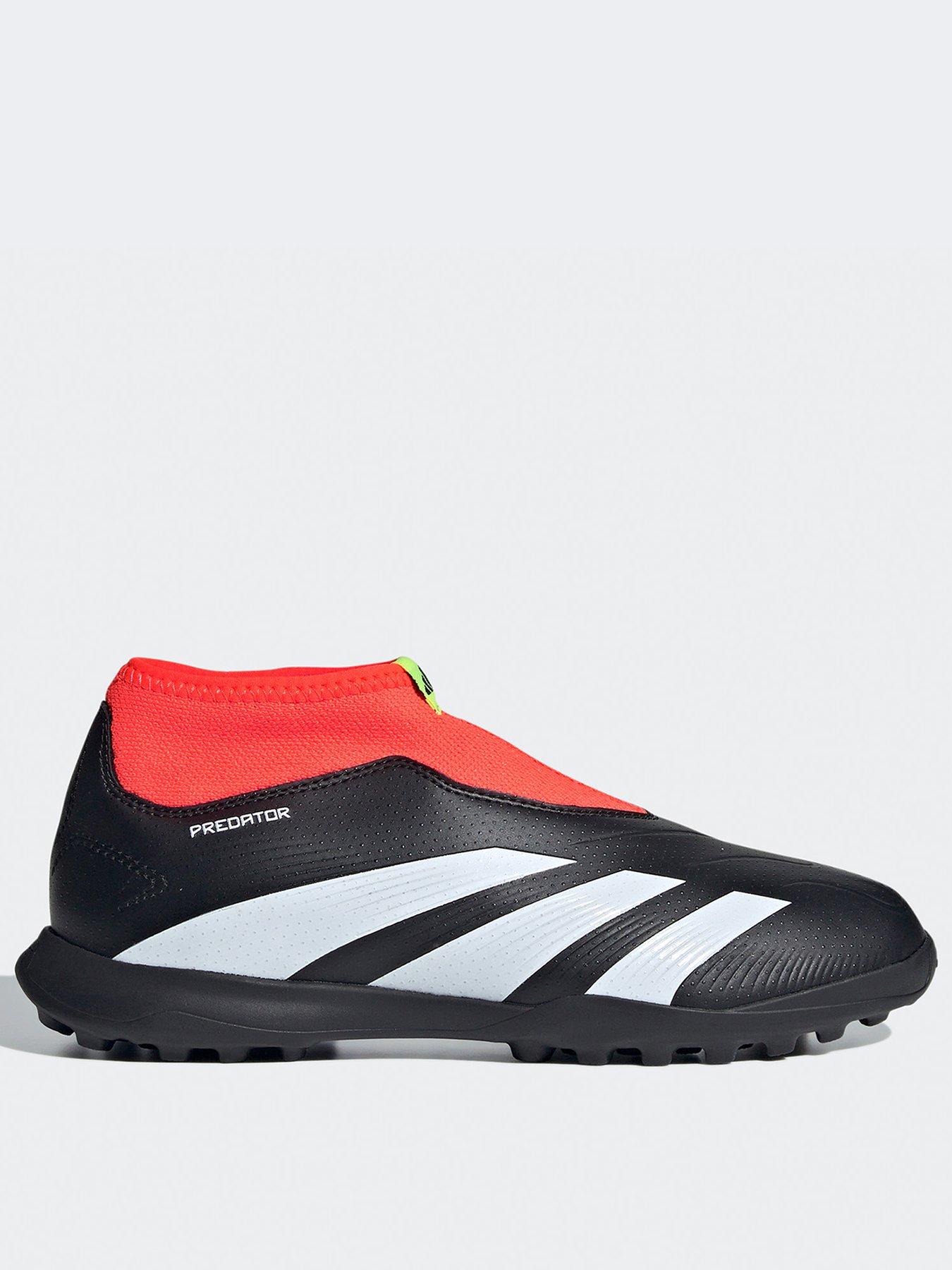 Image 1 of 6 of adidas Junior Predator 24 League Laceless Turf&nbsp;Football&nbsp;Boots&nbsp;- Black/White