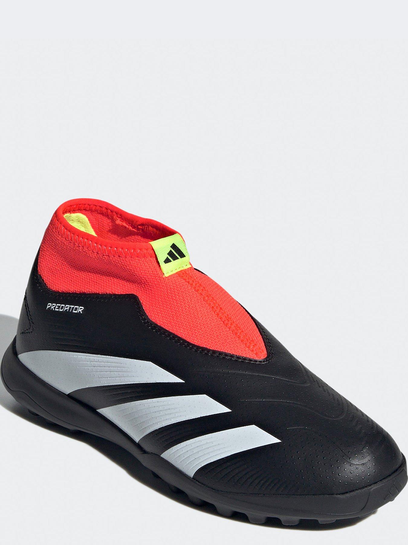 Image 2 of 6 of adidas Junior Predator 24 League Laceless Turf&nbsp;Football&nbsp;Boots&nbsp;- Black/White