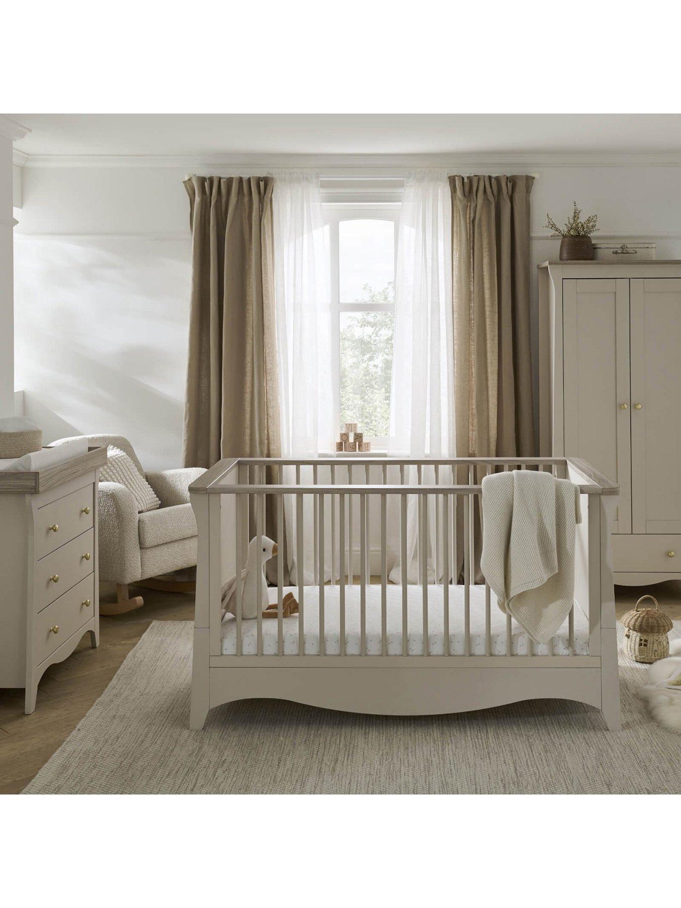 CuddleCo Clara 3-Piece Nursery Furniture Set - Cashmere/Ash