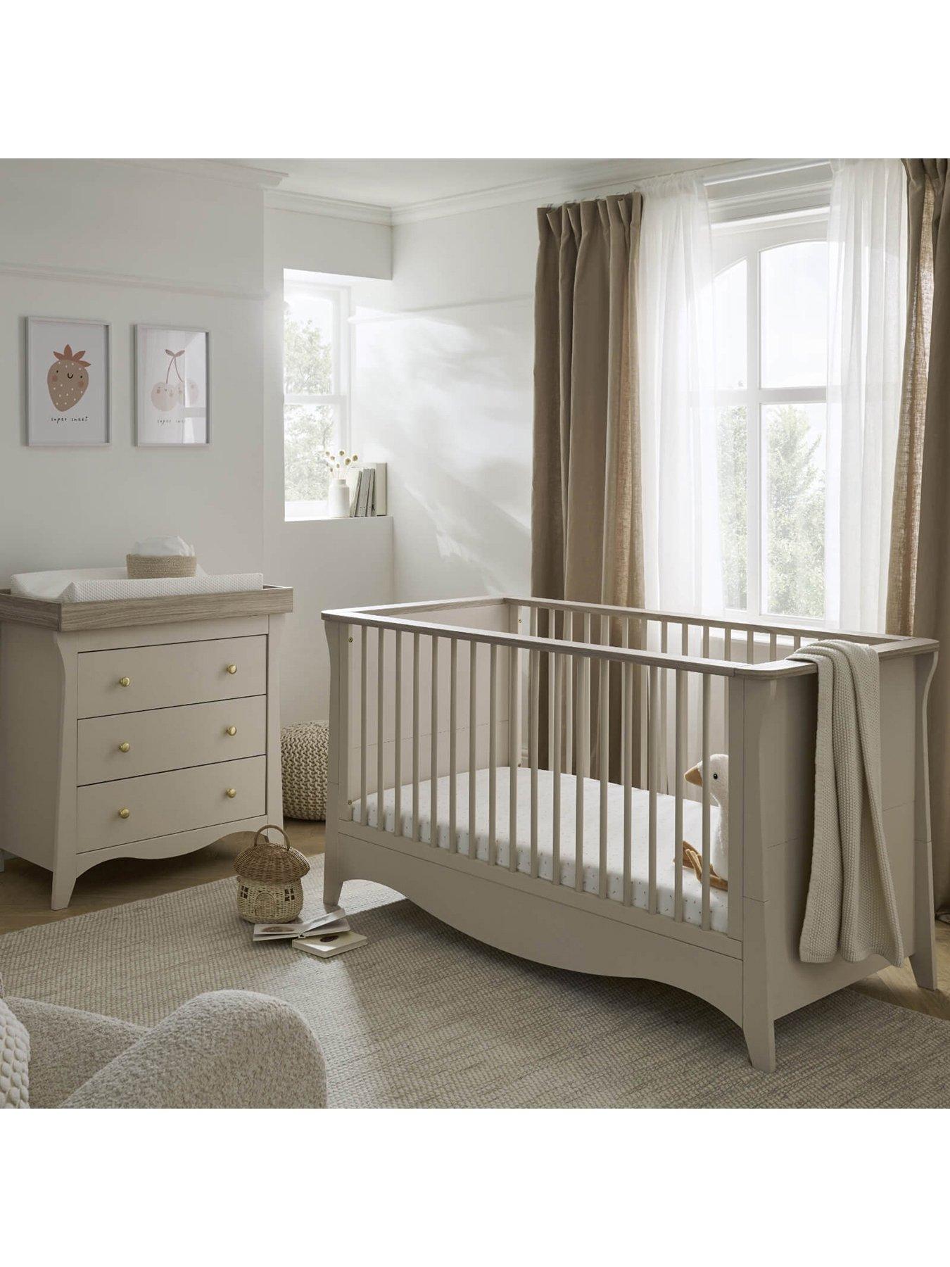 Image 1 of 7 of CuddleCo Clara 2 Piece Nursery Furniture Set- Cashmere/Ash