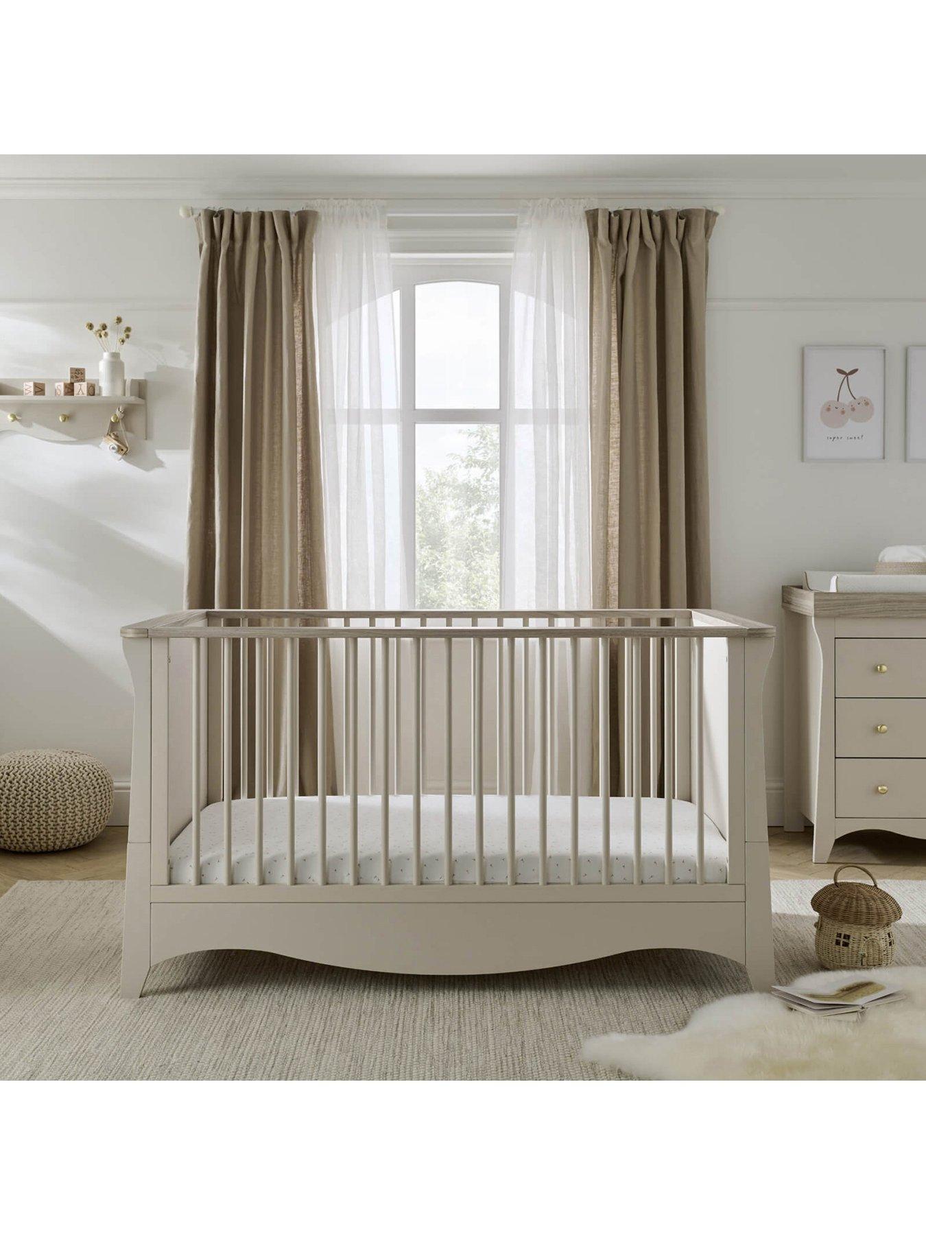 CuddleCo Clara Cot Bed - Cashmere/Ash