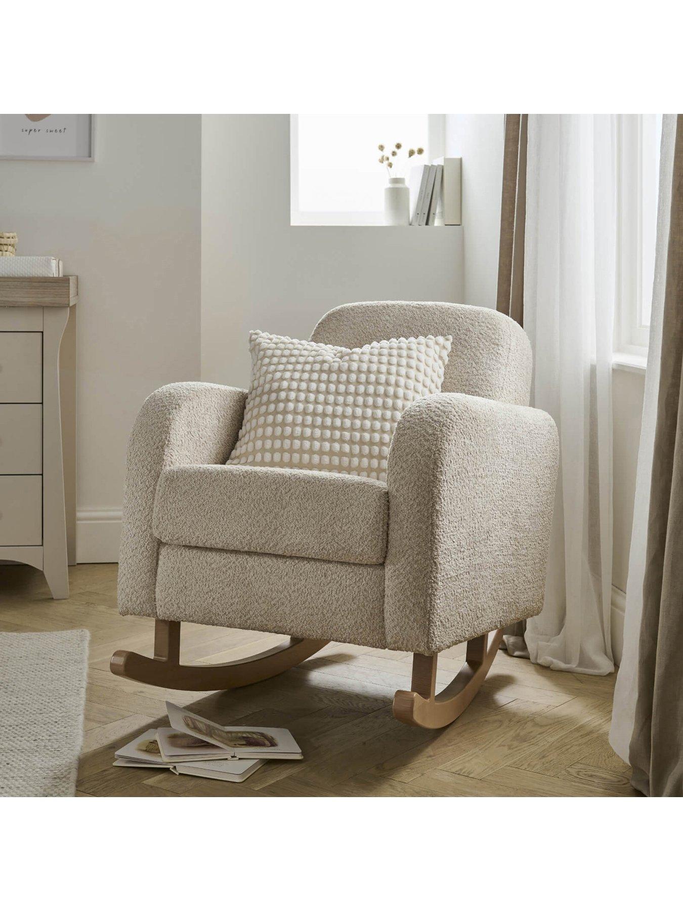 Product photograph of Cuddleco Etta Nursing Chair - Boucle Mushroom from very.co.uk