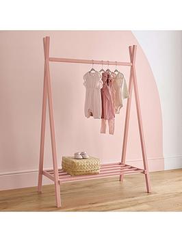 Product photograph of Cuddleco Nola Clothes Rail - Soft Blush Pink from very.co.uk