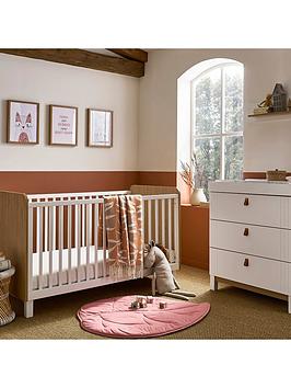 Product photograph of Cuddleco Rafi 2 Piece Nursery Furniture Set - Oak And White from very.co.uk