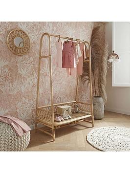 Product photograph of Cuddleco Aria Clothes Rail - Rattan from very.co.uk