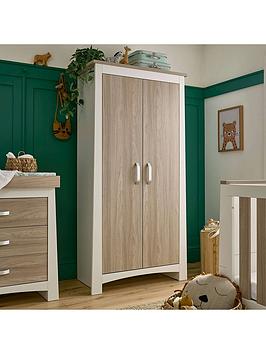 Product photograph of Cuddleco Ada 2 Door Nursery Wardrobe - White And Ash from very.co.uk