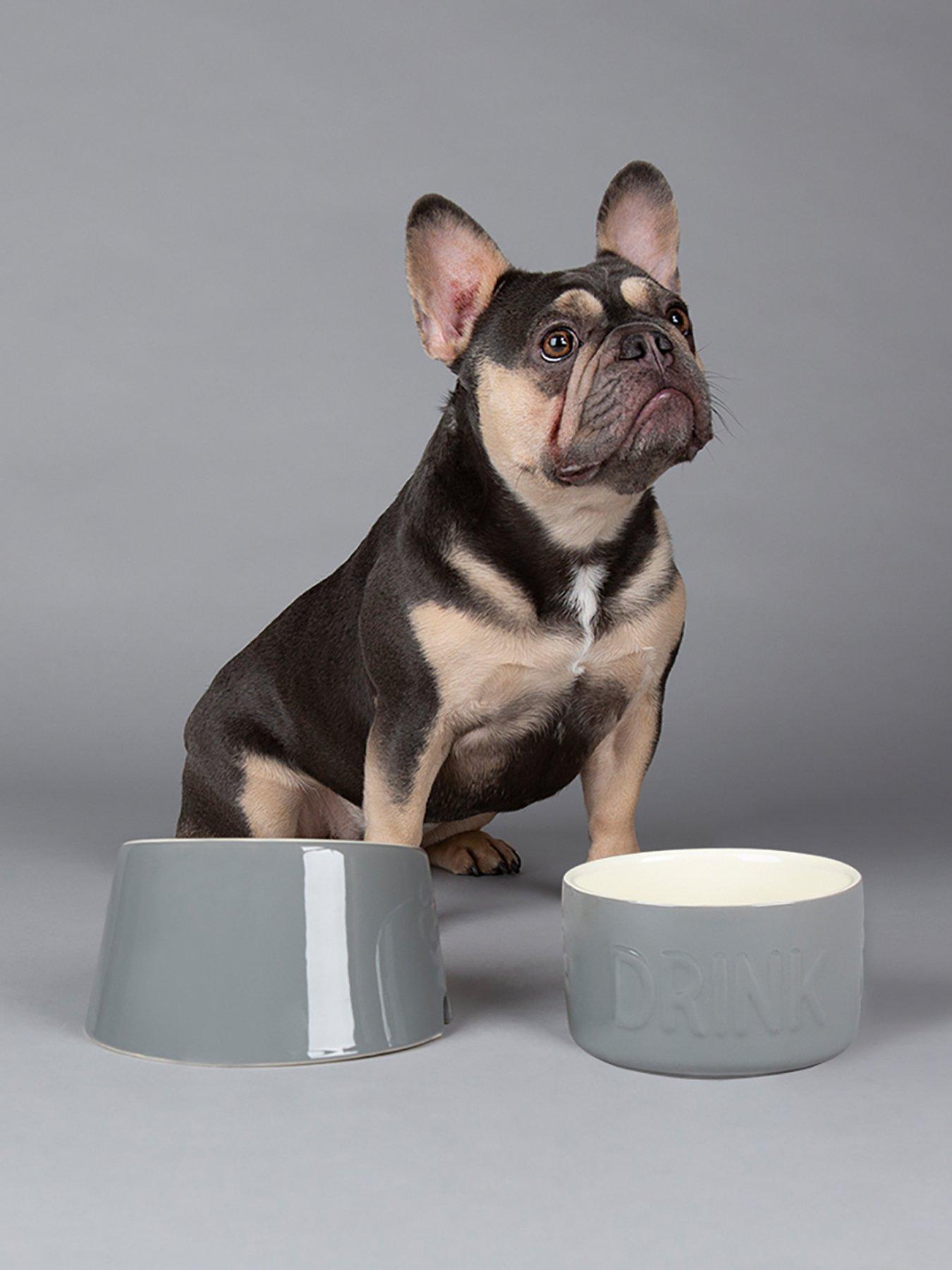 Scruffs Classic Flat Faced 2pc Bowl Set - Grey (18/20cm)