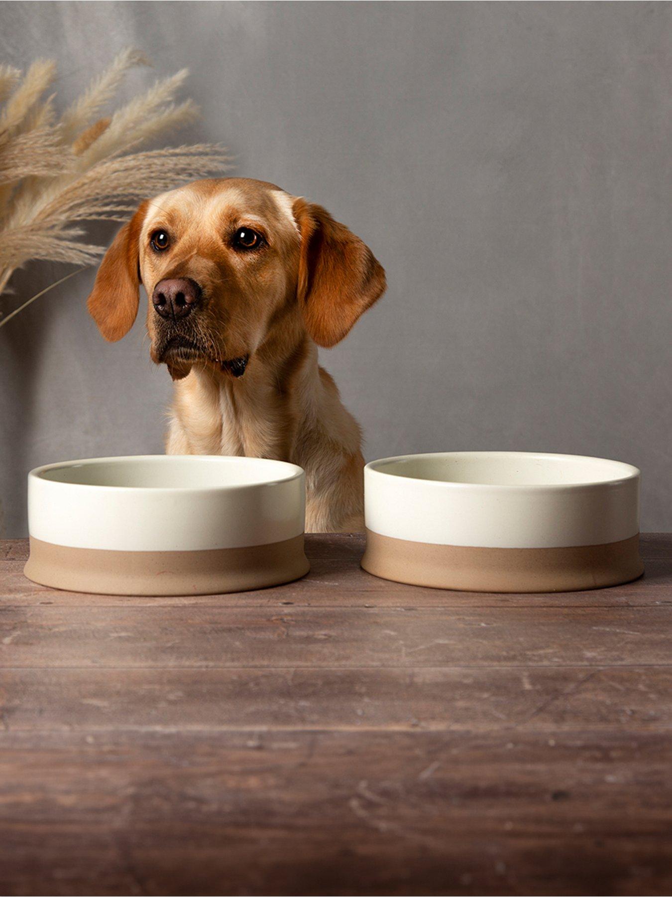Product photograph of Scruffs Scandi 2pc Bowl Set - Cream 20cm from very.co.uk