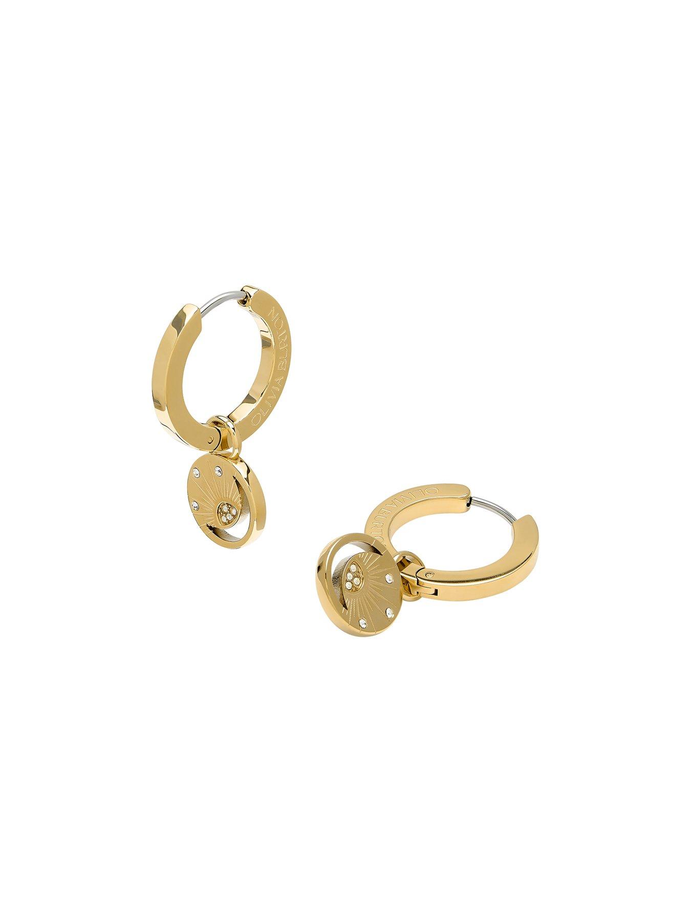 Olivia burton gold online hoop earrings