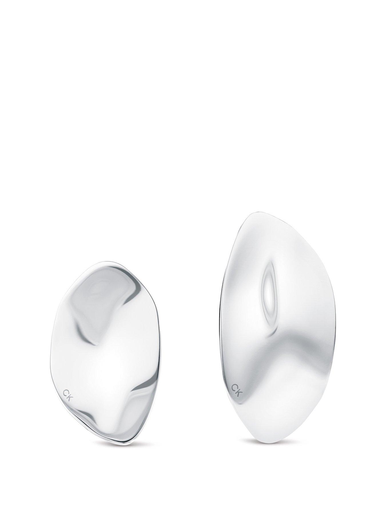 Product photograph of Calvin Klein Women S Calvin Klein Stainless Steel Earrings from very.co.uk