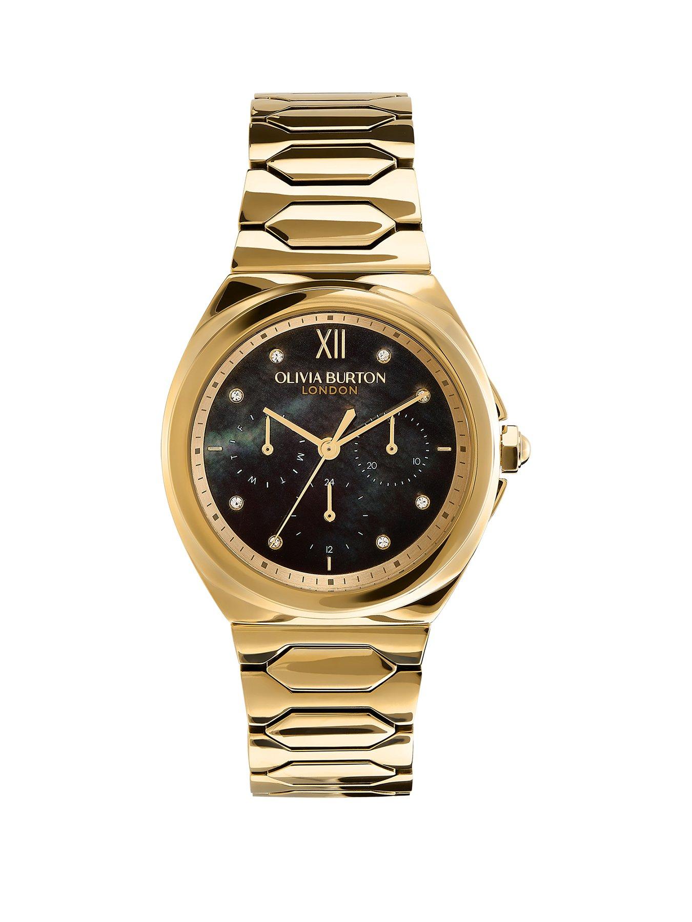 Product photograph of Olivia Burton 36mm Gold Ip Lustre Watch from very.co.uk