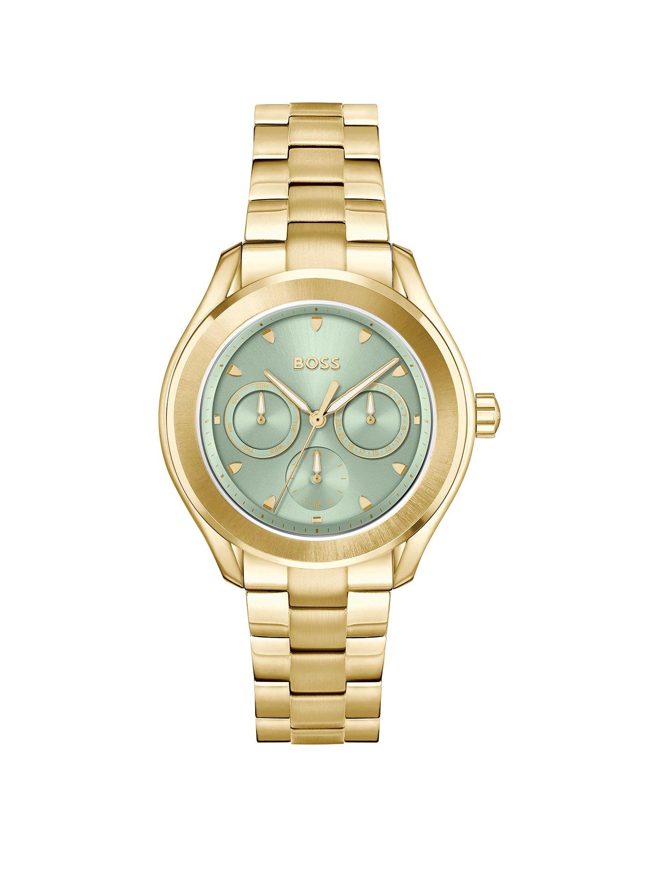 BOSS Ladies Lida Multifunction Light Gold IP Bracelet Watch