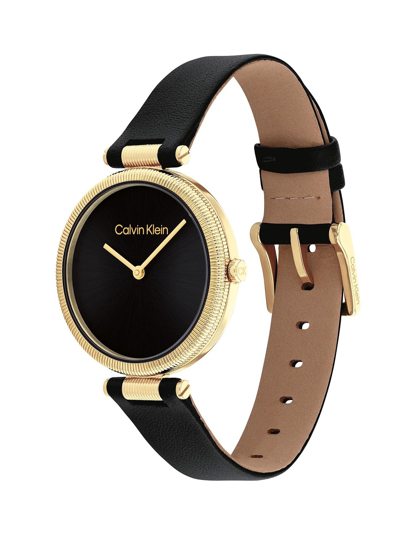 Calvin klein leather online watches