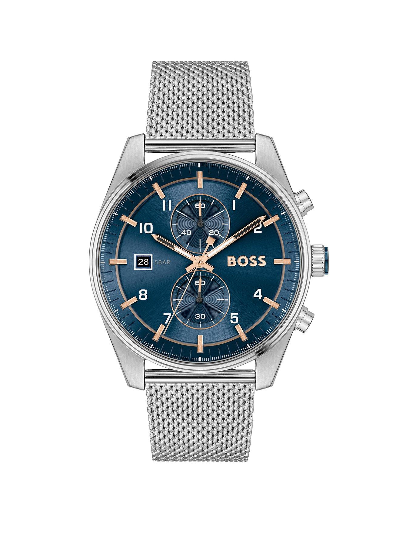 Image of BOSS Gents Skytraveller Chronograph Mesh Bracelet Watch