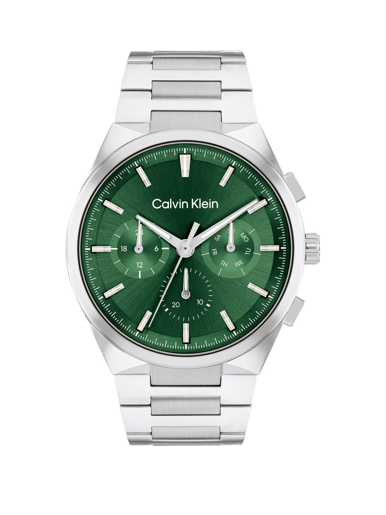 Product photograph of Calvin Klein Men S Calvin Klein Stainless Steel Bracelet Watch from very.co.uk