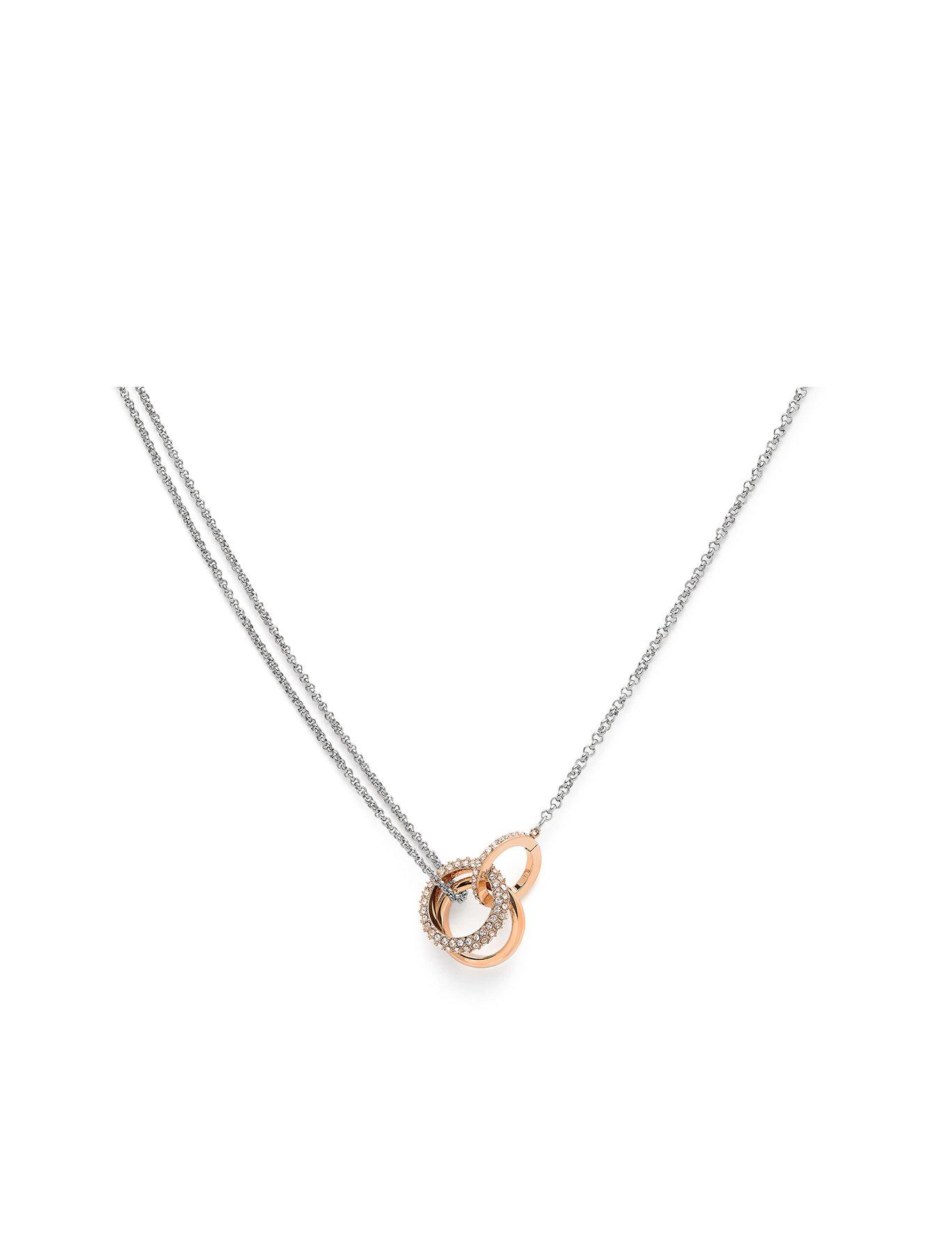 Product photograph of Olivia Burton Classic Entwine Stainless Steel Amp Rose Gold Ip Necklace from very.co.uk