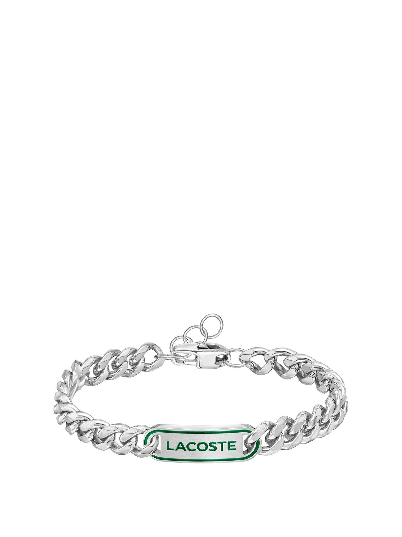 Product photograph of Lacoste Men S District Stainless Steel Bracelet from very.co.uk