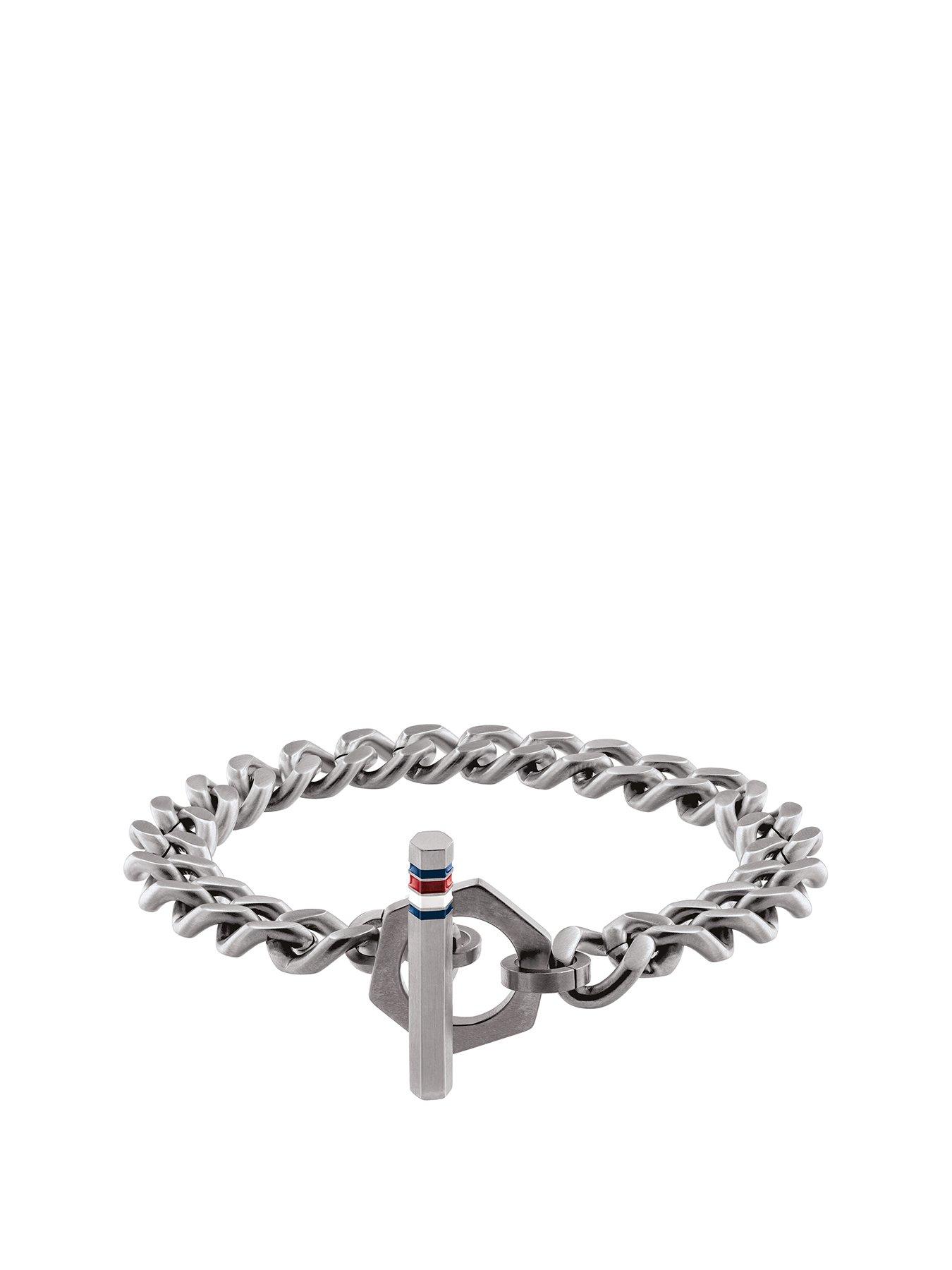 Product photograph of Tommy Hilfiger Men S Toggle Chain Bracelet from very.co.uk