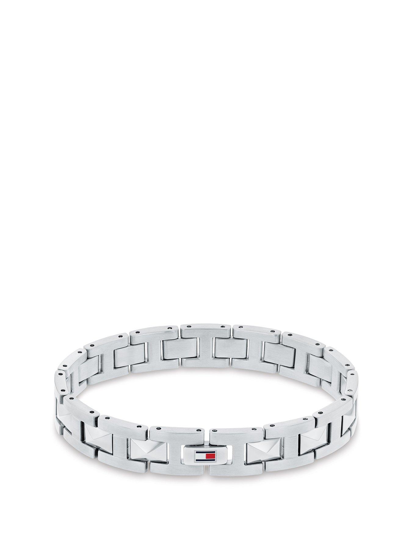 Product photograph of Tommy Hilfiger Men S Stainless Steel Link Bracelet from very.co.uk