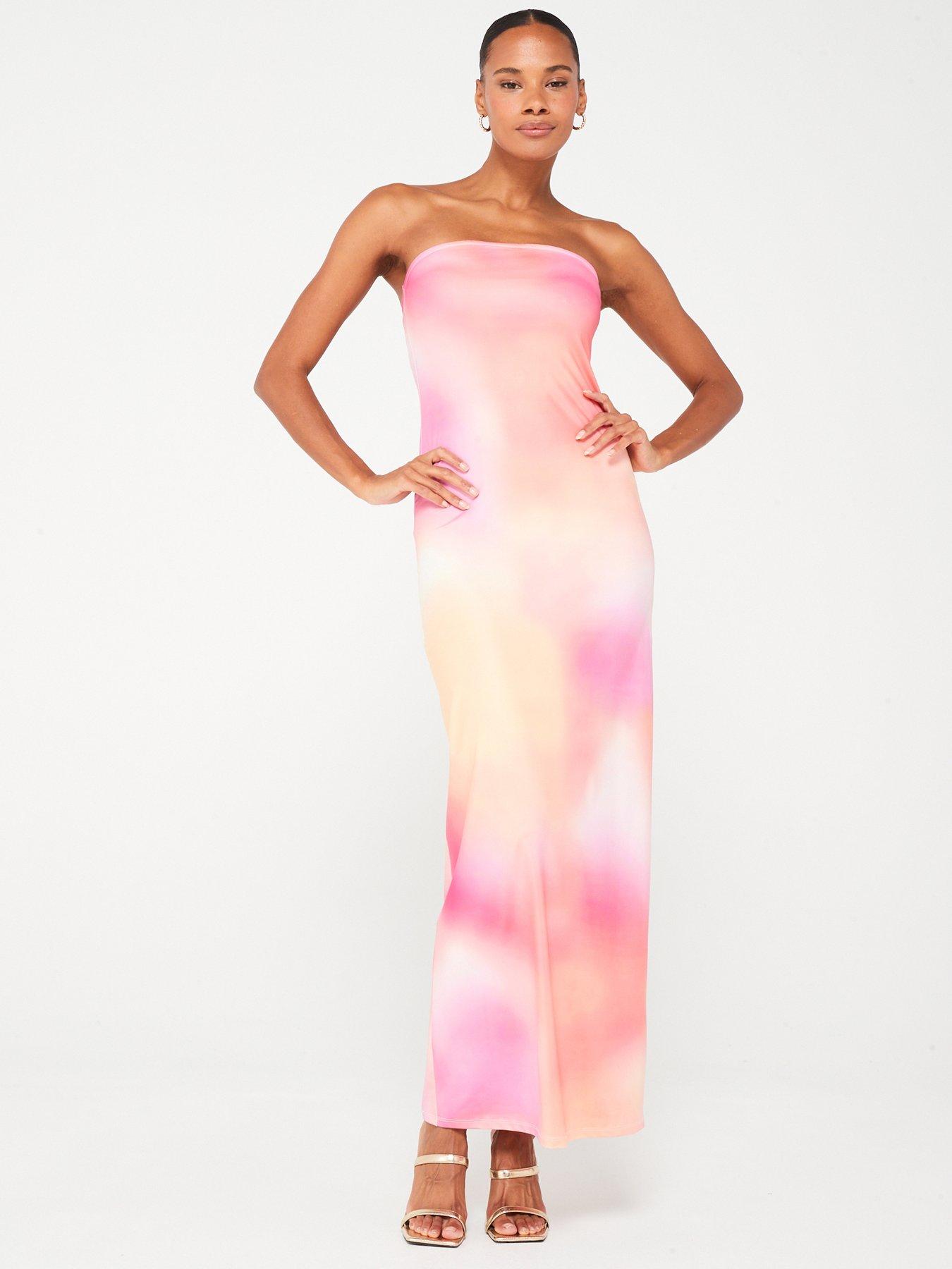Tie dye evening dress store