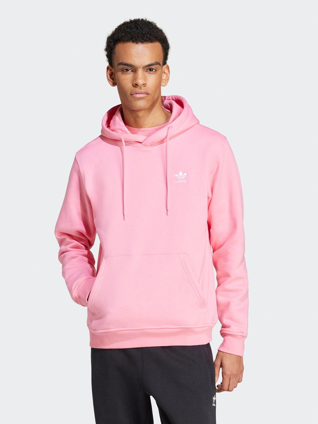 Adidas originals tape 2024 overhead hoodie pink