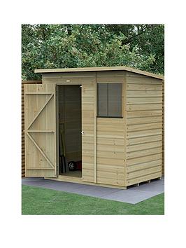 Product photograph of Forest Beckwood 6x4 Pent Shed - 1 Window from very.co.uk