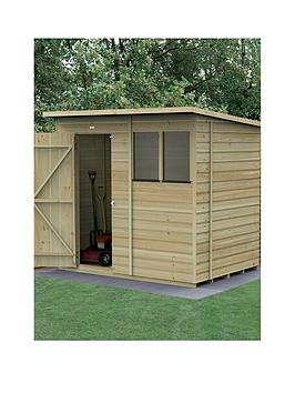 Product photograph of Forest Beckwood 7x5 Pent Shed - 2 Windows from very.co.uk