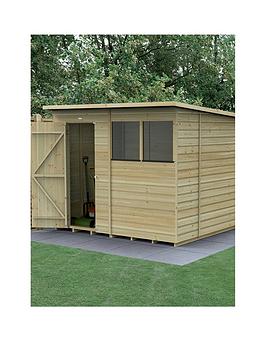 Product photograph of Forest Beckwood 8x6 Pent Shed - 2 Windows from very.co.uk
