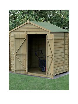 Product photograph of Forest 7x5 Apex Shed Double Door - No Window from very.co.uk