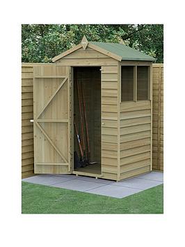 Product photograph of Forest 4x3 Apex Shed - 2 Windows from very.co.uk