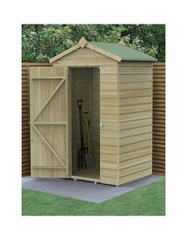Product photograph of Forest Beckwood 4x3 Apex Shed - No Windows from very.co.uk