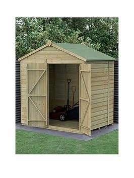 Product photograph of Forest Beckwood 7x5 Apex Shed Double Door - No Windows from very.co.uk