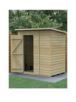 Product photograph of Forest Beckwood 6x4 Pent Shed - No Windows from very.co.uk