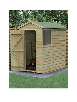 Product photograph of Forest Beckwood 4x6 Apex Shed - 1 Window from very.co.uk