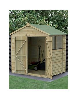 Product photograph of Forest Beckwood 7x5 Apex Shed Double Door - 2 Windows from very.co.uk