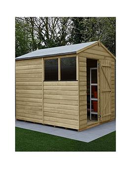Product photograph of Forest Beckwood 6x8 Apex Shed - 2 Windows from very.co.uk