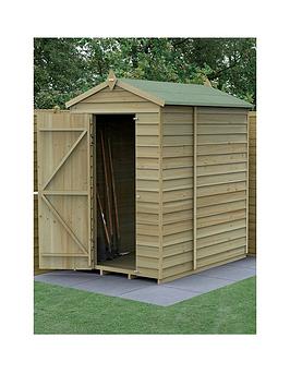 Product photograph of Forest 6x4 Apex Shed - No Window from very.co.uk