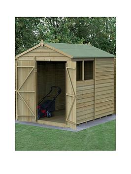 Product photograph of Forest 6x8 Apex Shed Double Door - No Window from very.co.uk