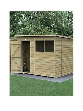 Product photograph of Forest 8x6 Pent Shed - 2 Windows from very.co.uk