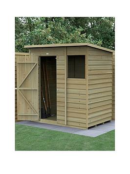 Product photograph of Forest 6x4 Pent Shed - 1 Window from very.co.uk