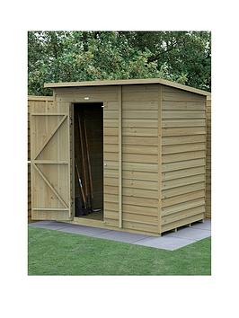 Product photograph of Forest 6x4 Pent Shed - No Window from very.co.uk