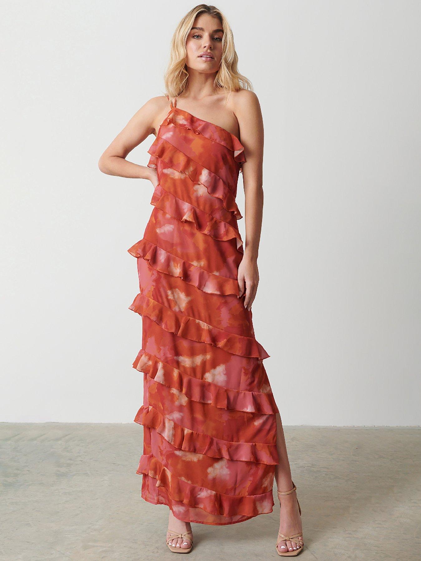 Paisley Ruffle Maxi Dress Multi
