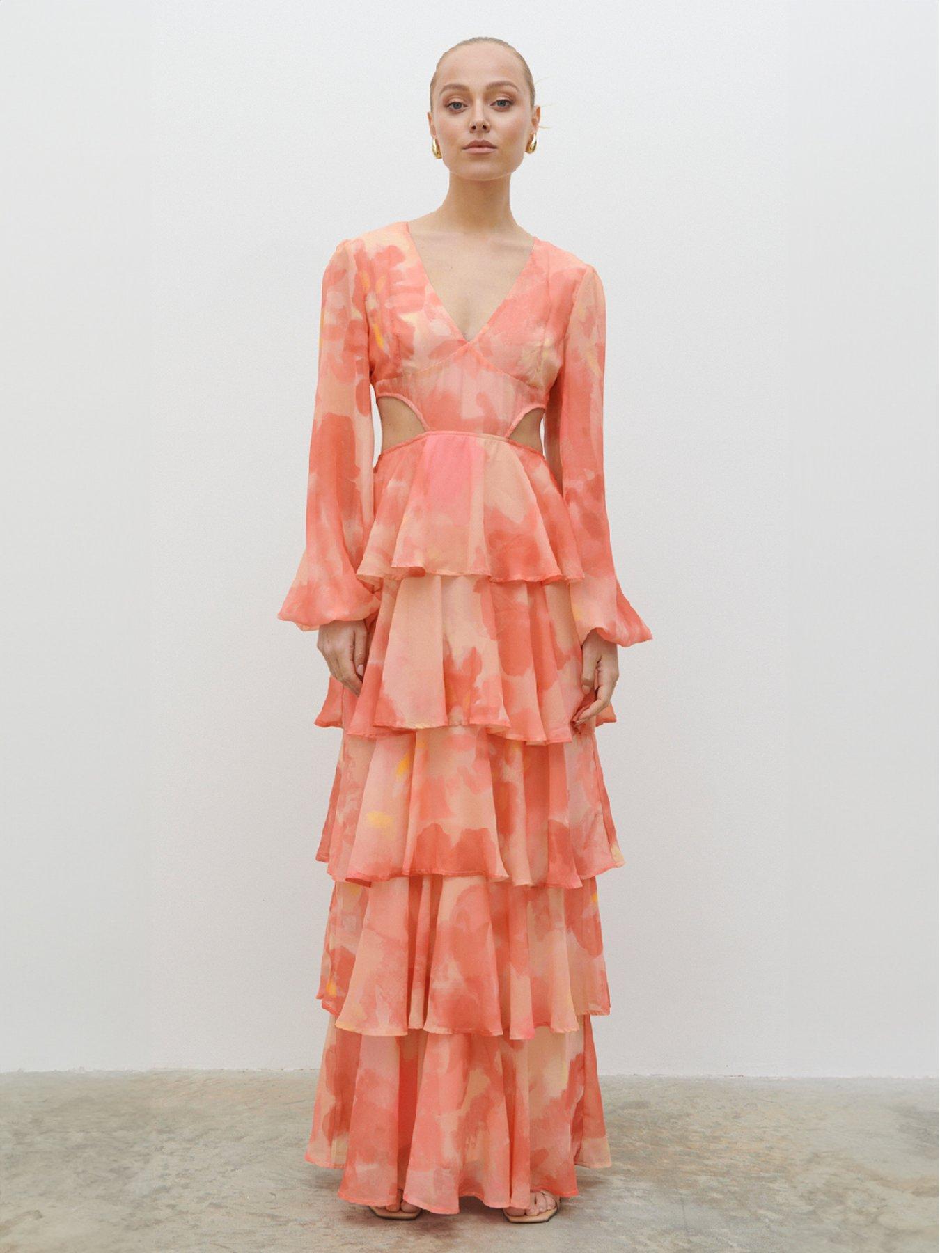 undefined Ashton Cut Out Maxi Dress - Pink