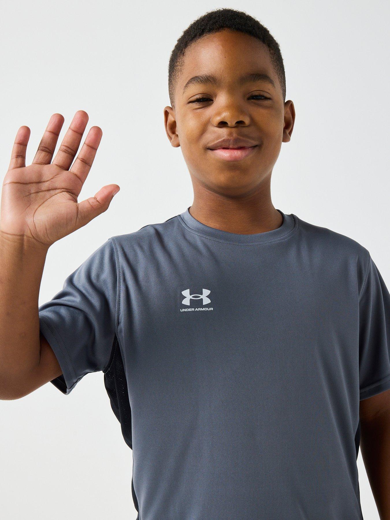 Image 4 of 6 of UNDER ARMOUR Boys Challenger Train T-shirt -grey
