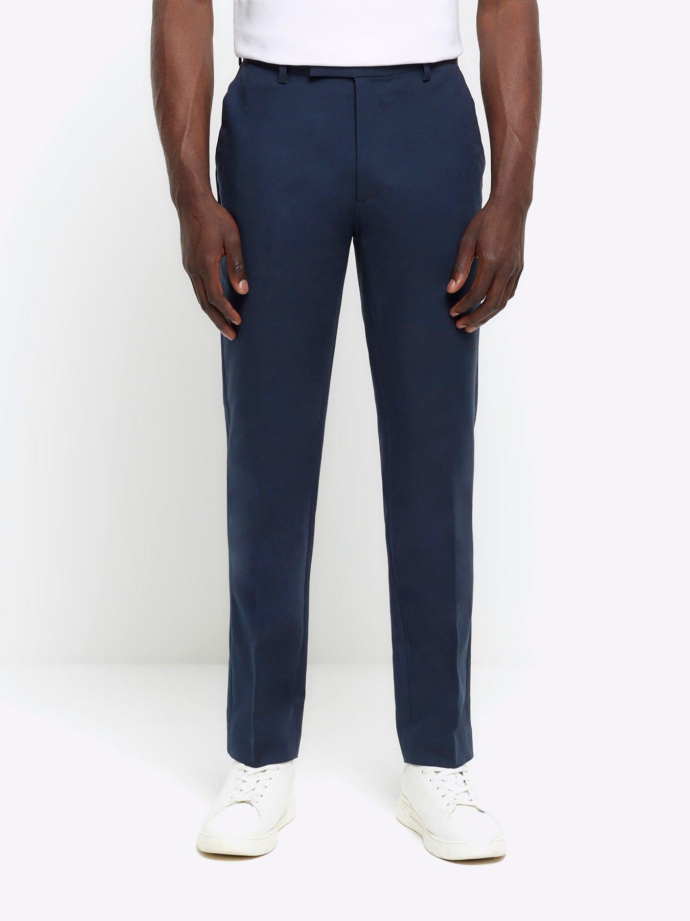 River Island Slim Chino Trousers Navy Very - Main Image