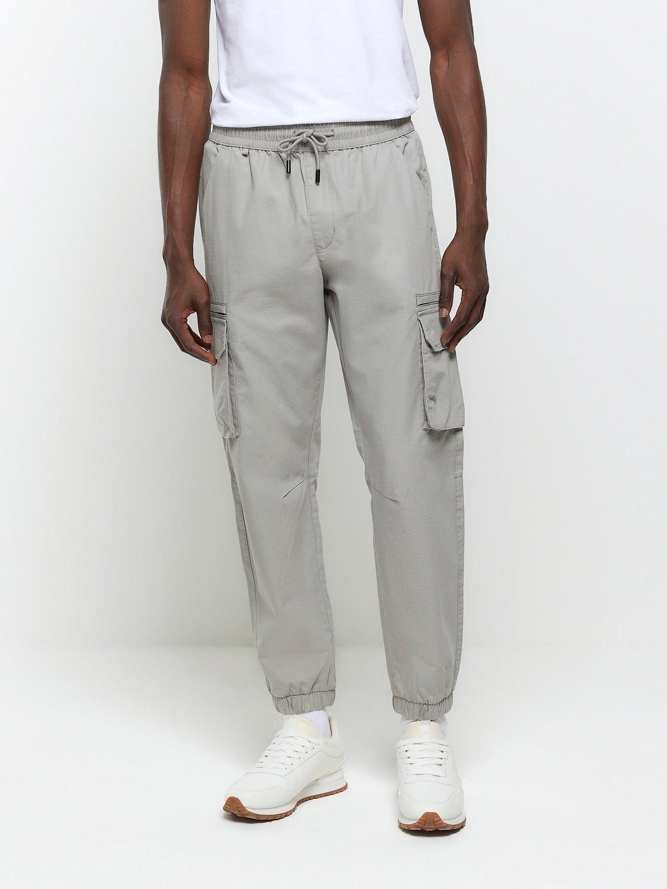 River Island Greco Ripstop Cargo Pants - Grey | Very.co.uk