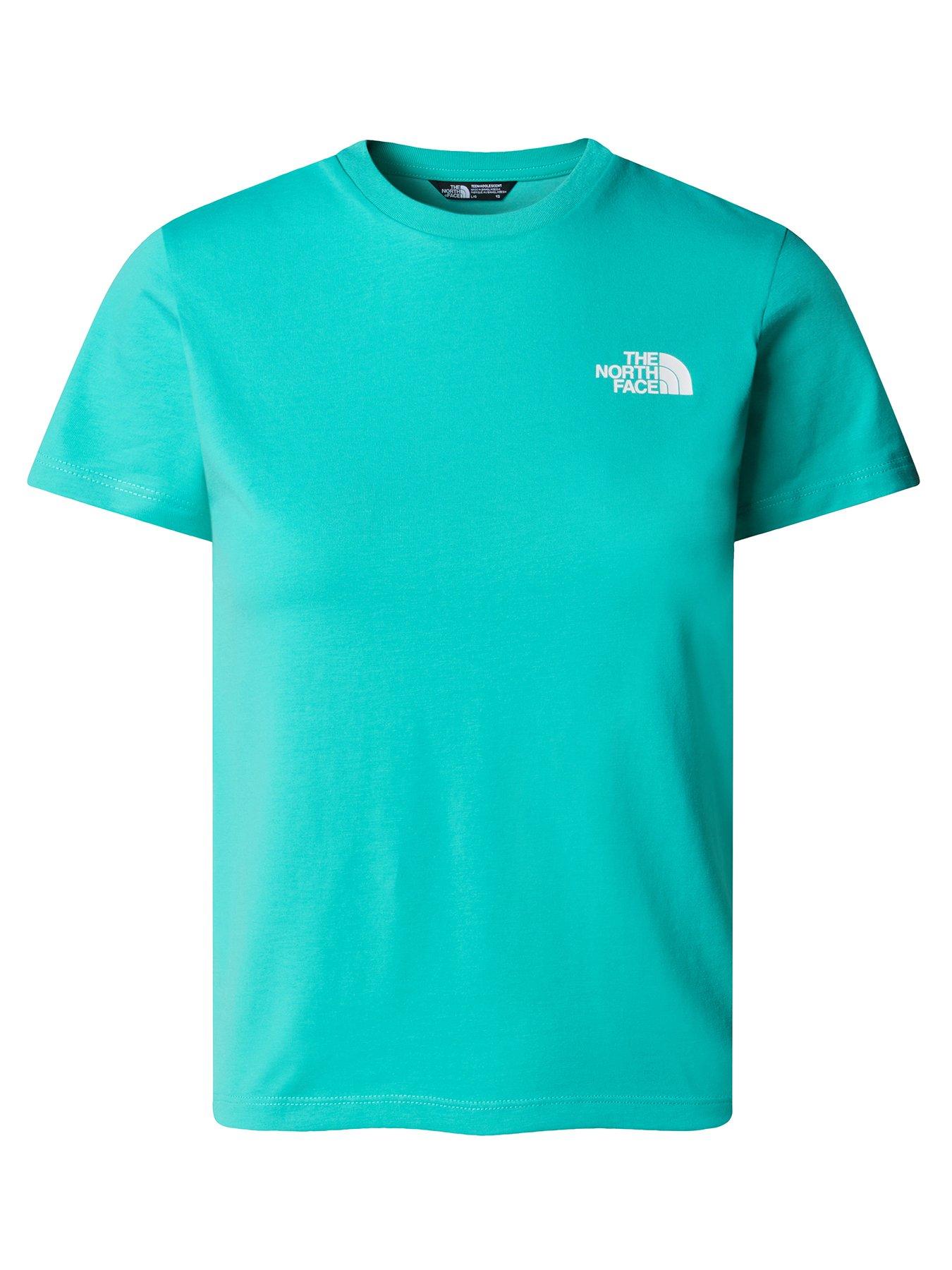 the-north-face-juniors-short-sleeve-simple-dome-tee-aqua