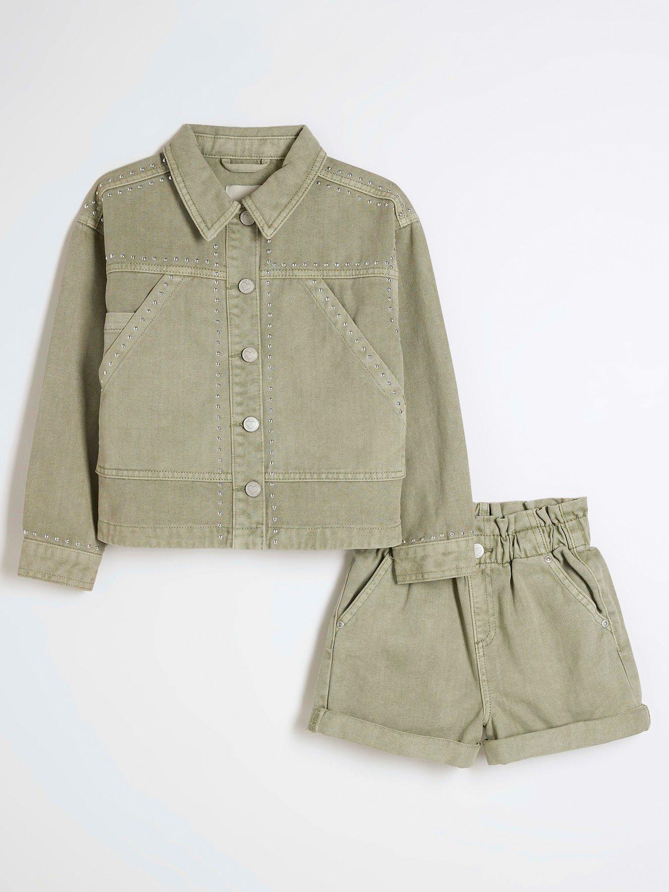 Women Green Washed Denim Shacket