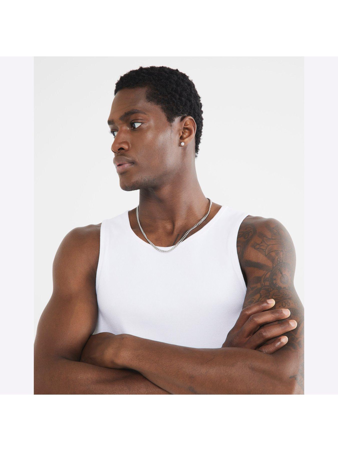 River island white vest shop